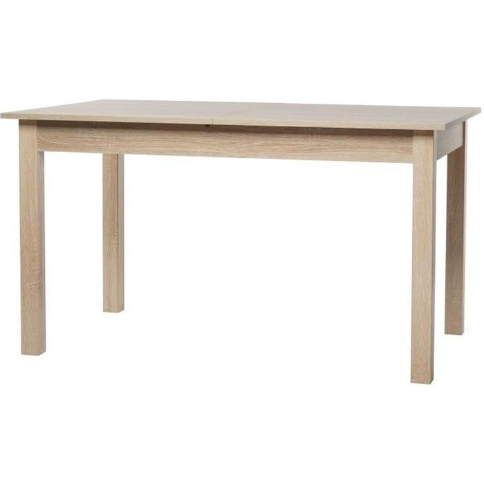Table à manger extensible de 6 à 10 personnes - Classique - Décor chêne - COBURG - L 137-177 x l 80 