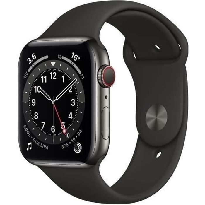 Apple Watch Series 6 GPS + Cellular 44mm Boîtier acier Bracelet 2020 - vue 4