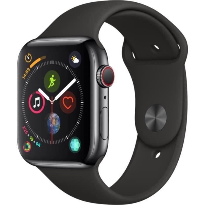 Apple Watch Series 4 GPS + Cellular 44mm Boîtier acier Bracelet 2018