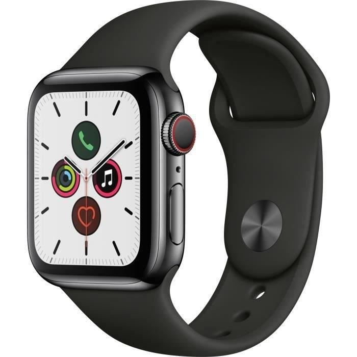 Apple Watch Series 5 Cellular 40 mm Boîtier acier Bracelet / 2019