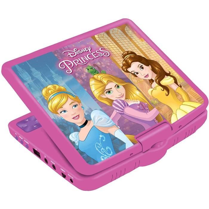 Lecteur DVD portable Disney Princesses - LEXIBOOK - Large écran rotatif LCD  de 7'' - Cdiscount Jeux - Jouets