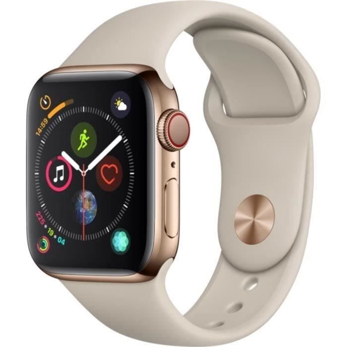 Apple Watch Series 4 GPS + Cellular 40mm Boîtier acier Bracelet 2018 Etat correct - vue 2