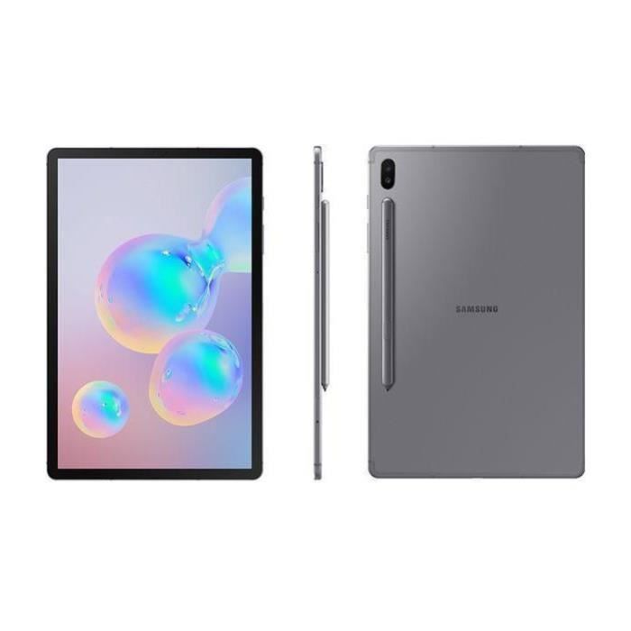 SAMSUNG Galaxy Tab S6 (2019) 256 Go - WiFi + 4G - Gris Montagne - Débloqué - Reconditionné - Etat correct - Samsung