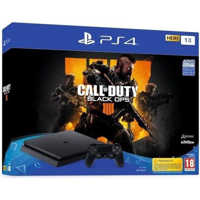 Acheter Console Sony PlayStation 4 Slim 1 To + Manette + Jeu Call Of Duty Black Ops 4 - Noir - Reconditionné - Etat correct Reconditionné - 188,99 € Console Sony PlayStation 4 Slim 1 To + Manette + Jeu Call Of Duty Black Ops 4 - Noir - Reconditionné - Etat correct Reconditionné - Sony reconditionné disponible sur Cdiscount Seconde Vie