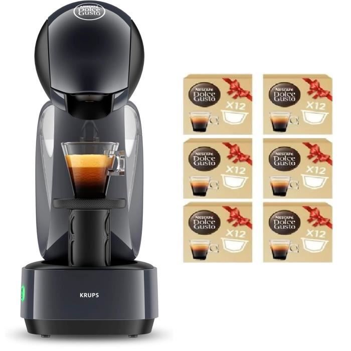 KRUPS Nescafé Dolce Gusto Infinissima Noir + 6 boites de café bio, Offre antigaspillage YY5056FD