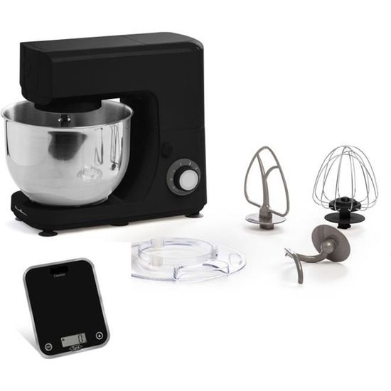 Robot Pâtissier Brandt KM650BS - 650W, Bol 4L | Multifonction Avec Blender | Gris