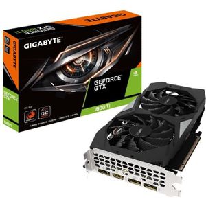 CARTE GRAPHIQUE INTERNE GIGABYTE GeForce GTX 1660 Ti - 6 Go OC (GV-N166TOC