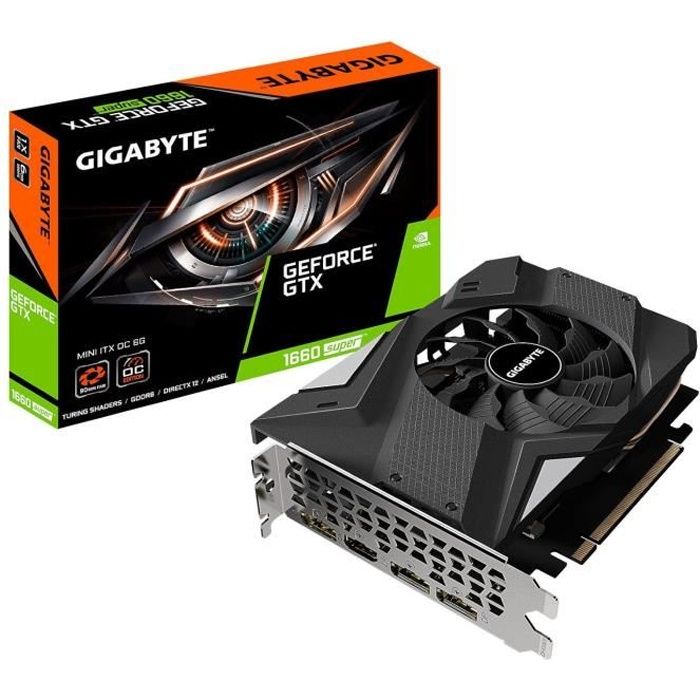 GIGABYTE Carte graphique GTX 1660 SUPER Mini ITX OC - 6 Go