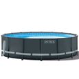 Kit Piscine hors sol tubulaire INTEX - Ultra XTR - 488 x 122 cm - Ronde (Filtre à sable, bâche, tapis de sol, échelle) - 26326GN-2