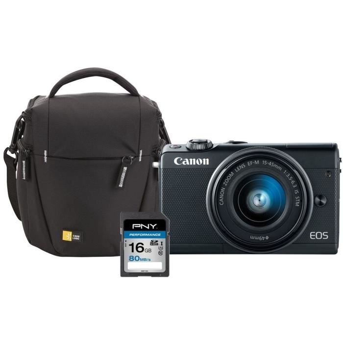 Appareil Photo Hybride Canon Eos M100 24 Mpx Noir Ef M 15 45