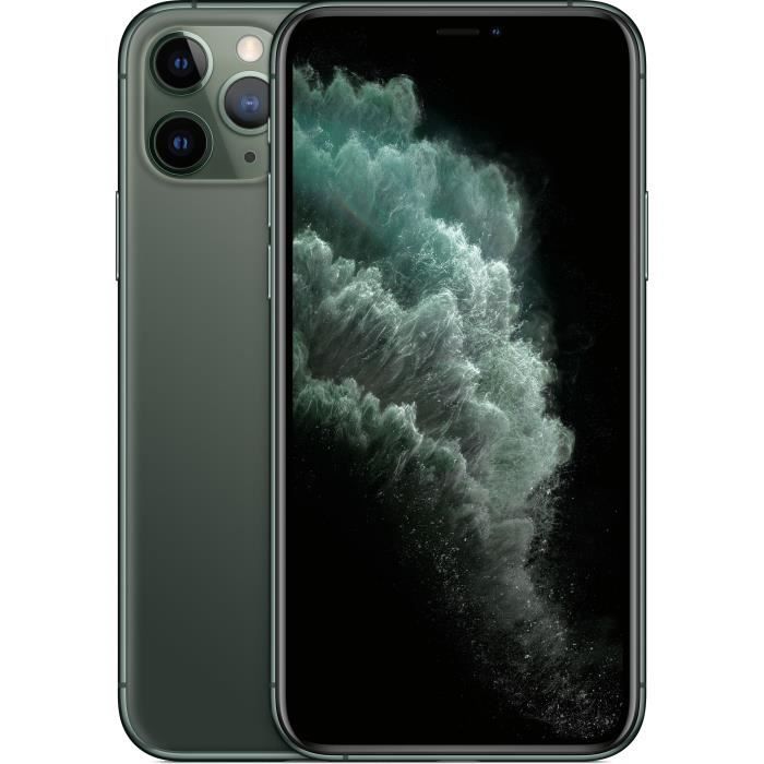 Téléphone portable APPLE iPhone 11 Pro Vert nuit 256 Go pas cher Téléphone portable APPLE iPhone 11 Pro Vert nuit 256 Go pas cher