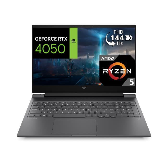 PC Portable HP Victus Gaming 16 s0016nf 161 FHD IPS 144Hz Ryzen 5 7640HS RAM 16Go 512Go SSD RTX 4050 6 Go Sans Windows
