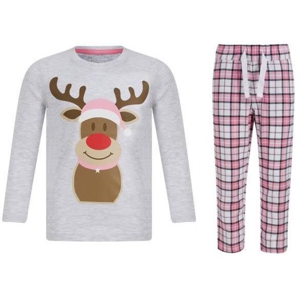 Motif à carreaux doux avec élan SOONHUA Pyjama de Noël assortis pour famille 