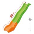 Glissière de toboggan verte et orange pour portique - 2,63m de glisse TRIGANO-0