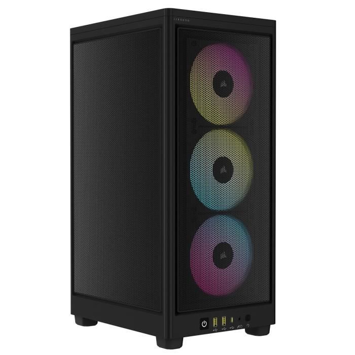 Boitier PC – CORSAIR – iCUE 2000D RGB Airflow – Mini ITX – 3 ventilateurs AF120 RGB SLIM inclus – Noir – (CC-9011246-WW)