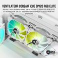 CORSAIR Ventilateur SP Series - White SP120 RGB ELITE - 120mm RGB LED Fan with AirGuide - Single Pack (CO-9050136-WW)-2
