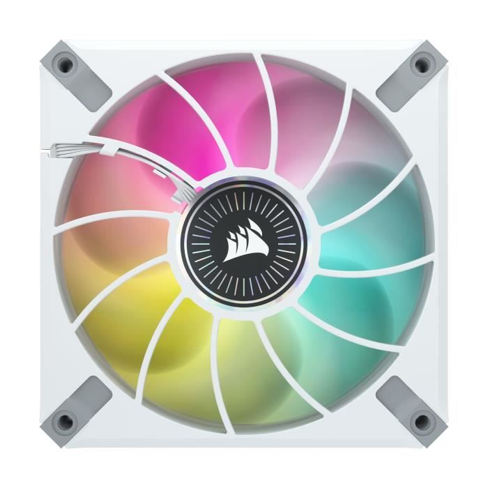 Ventilateur Corsair iCUE QL120 RGB Triple Pack Blanc 12cm