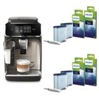 PHILIPS Machine à espresso auto Silent Brew EP2336/40 4 boissons LatteGo Noir chromé + Lot de 2 Kit d'entretien AquaClean CA6707/10
