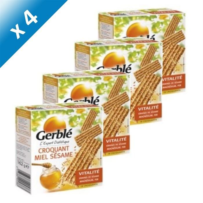 Gerblé Biscuit Croquants Miel Sésame 162g - Monoprix