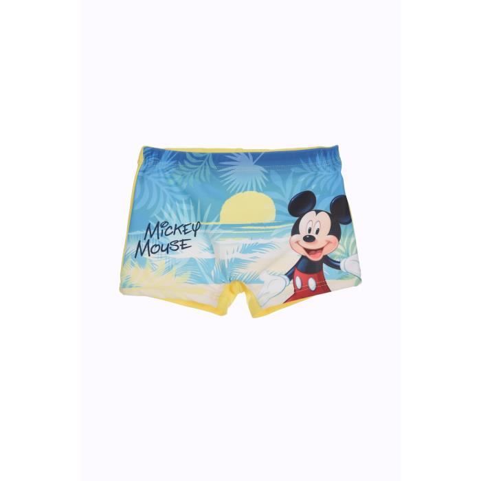 Mickey Boxer De Bain Jaune Serigraphie Bebe Garcon Jaune Cdiscount Pret A Porter