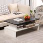 Table Basse De Salon Table De Salon En Bois Noir Et Blanche 97 51