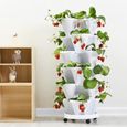 YOSOO Pot de fleurs empilable à motifs 3D pour fraises et plantes - Matière plastique résistante-0