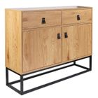 ALTOBUY Abril - Buffet 2 Portes 2 Tiroirs Aspect Bois