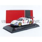 Voiture Miniature de Collection - IXO 1/43 - PORSCHE 911 (991) RSR - GTLM Class Petit Le Mans 2018 - White / Blue / Red - LE43049