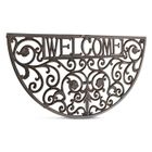 DECORATION D'AUTREFOIS Tapis Paillasson Fer Forge Demi Lune Fonte 61.5cm - Marron - Décoration d'Autrefois