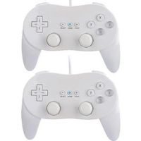 2 x Classic Controller Pro Manette de jeu pour Nintendo Wii - Blanc
