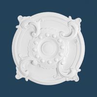Rosace tendance Marbet R-3 | Ø 40 cm | polystyrène léger blanc