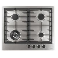 SCHOLTES - SOTE1630X - Table de cuisson gaz - 4 brûleurs - Surface Inox - Grilles fonte - Manettes ergonomiques - Allumage 1 main