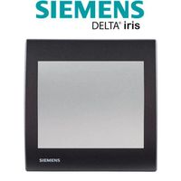Siemens - Poussoir Silver Delta Iris + Plaque basic Anthracite