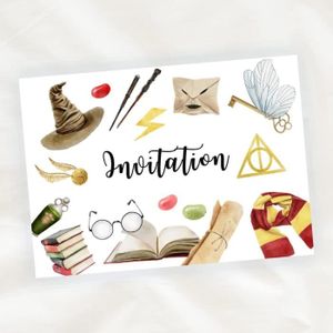 FAIRE-PART - INVITATION Lot de 8 cartes invitation anniversaire enfant Mix