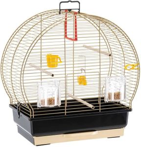 VOLIÈRE - CAGE OISEAU Cage Oiseaux Luna 2 Cage Pour Oiseaux Canaris Perruches Ondules En Mtal Accessoires Inclus Mangeoires Rotatives