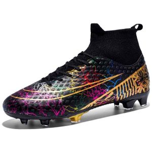 CHAUSSURES DE FOOTBALL Chaussures de football montantes unisexes ECELEN - Légères et respirantes - Crampons longs - Noir