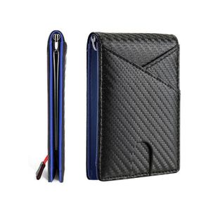 RFID Marble Gray -étui en cuir pour carte de visite et porte monnaie