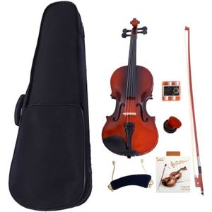 VIOLON Glarry GV100 4/4 étui pour violon acoustique arc colophane cordes accordeur repose-épaules naturel