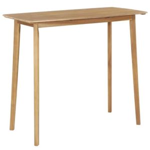 TABLE DE JARDIN  Table de bar en bois d'acacia massif - JIN - 120 x 60 x 105 cm - Marron