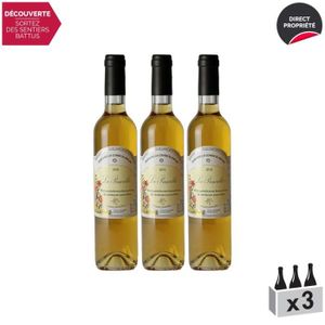 VIN BLANC Vin de France - Origine Languedoc La Passerillée Blanc 2010 - Lot de 3x50cl - Domaine Combe Blanche - Vin Doux VDF Blanc du