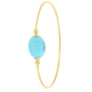 BRACELET - GOURMETTE Bracelet SC Crystal orné d'une pierre turquoise