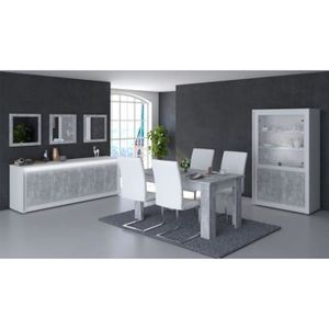 Table A Manger Beton Cire Pas Cher Salle A Manger Complete Effet Beton Cire Achat Vente Pas Cher