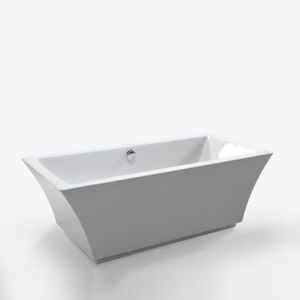 BAIGNOIRE - KIT BALNEO Baignoire ilôt - Susan - 170 x 80 cm - Acrylique blanc - Moderne design