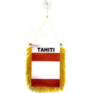 GUIRLANDE NON LUMINEUSE Fanion Tahiti 15x10cm - tahitien - Polynésie franç