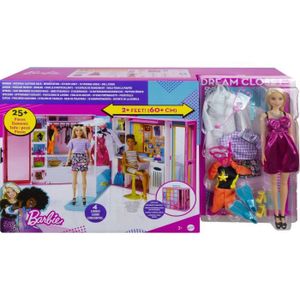 Barbie - Fashionistas - Le Dressing de Rêve rose et poupée blonde - 15+  accessoires - Jouet pour enfant - Cdiscount Jeux - Jouets