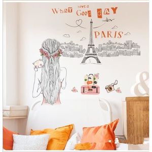Jxydcd Ballerine Danseuse Fille Revant Amoureux Stickers Muraux Vinyle Art Stickers Muraux Enfants Bebe Girsl Ados Chambre Decoration Home Decor 57x27cm Decoration Murale Cuisine Maison