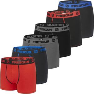 BOXER - SHORTY FREEGUN Boxer enfant coton, caleçon garçon, maxi confort ceinture large (4 cm), (Lot de 6) - multicolore
