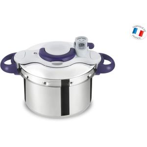 Seb - P4665416 - Autocuiseur Clipso Minut' Duo Gourmet 5 L Inox Tous Feux  Dont Induction + Minuteur + Livre de Recettes, fabriqué en France :  : Cuisine et Maison