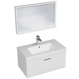 MEUBLE VASQUE - PLAN Meuble salle de bain simple vasque RUBITE - Blanc 