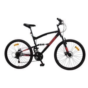 VTT VTT 26'' SPEEDBIKE tt supendu alu - 21 vitesses - cadre mixte - noir&rouge